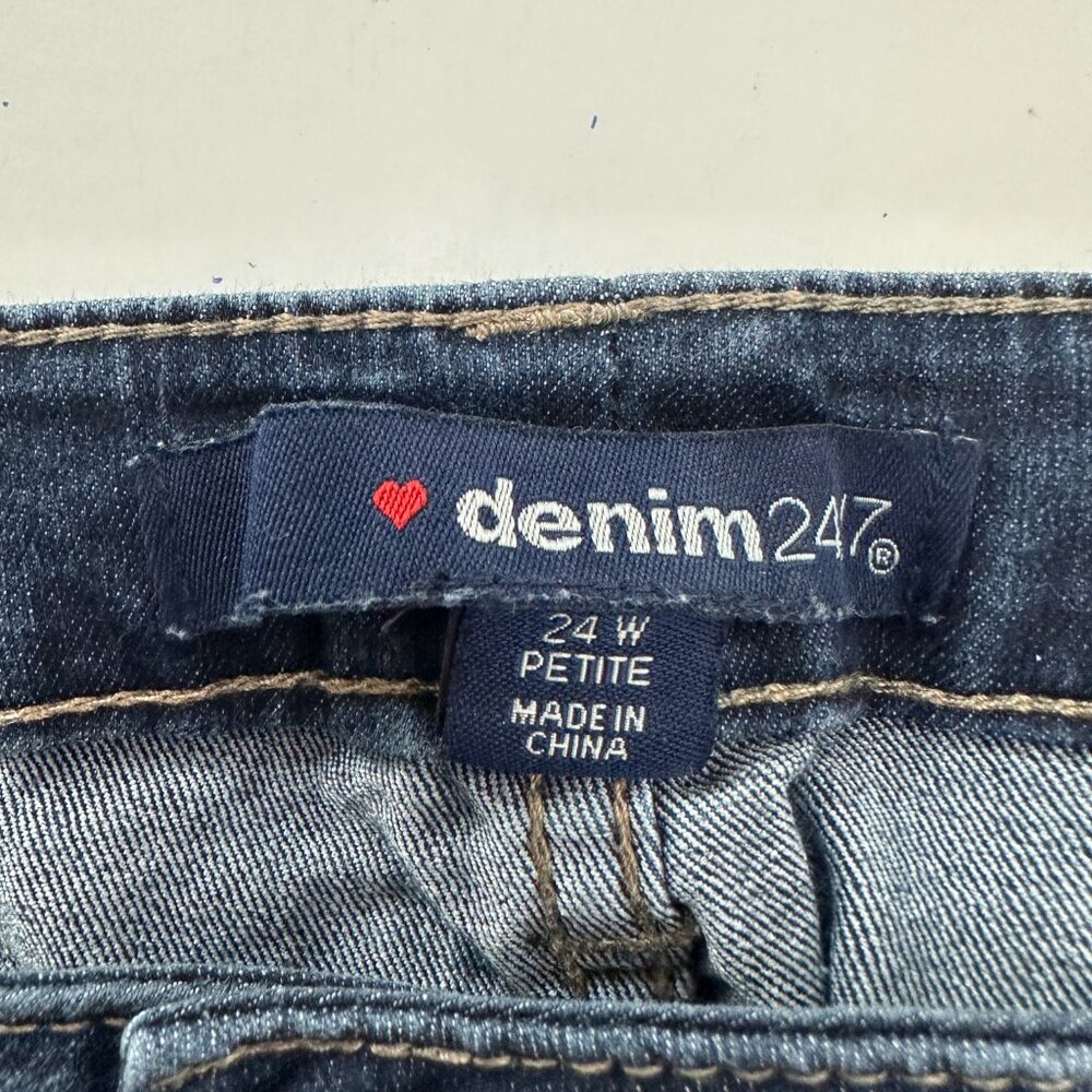 Denim 24/7 Bootcut Women's size 24WP Dark Wash Blue Denim jeans - Picture 3 of 5